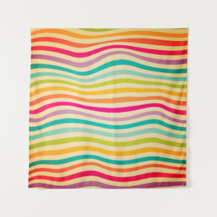 Colorful Striped Seamless Pattern. illustratie. b Wandkleed
