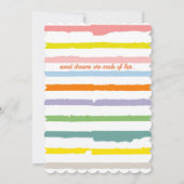 Colorful Stripes Baby Shower Invitation (Dos)
