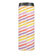 Colorful Stripes-leraar Thermosbeker (Achterkant)