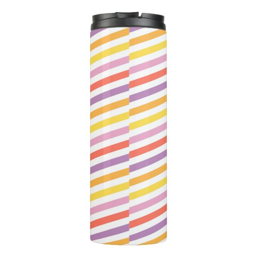 Colorful Stripes-leraar Thermosbeker (Achterkant)