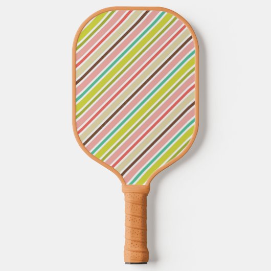 Colorful Stripes Pickleball Paddle (Voorkant)