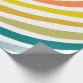 Colorful Stripes Waves Gift Cadeaupapier (Hoek)
