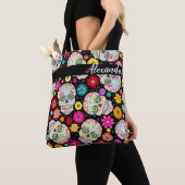 Colorful Sugar Skull en Fiesta Black Draagtas (Dichtbij)