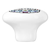 Colorful Sugar Skull Keramische Knop (Zijkant)