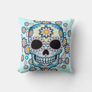 Colorful Sugar Skull Kussen
