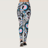 Colorful Sugar Skull Patroon Leggings (Achterkant)