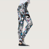 Colorful Sugar Skull Patroon Leggings (Rechts)