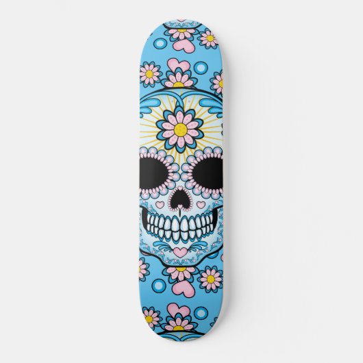 Colorful Sugar Skull Skateboard (Voorkant)