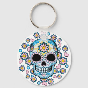 Colorful Sugar Skull Sleutelhanger