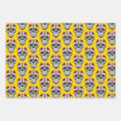 Colorful Sugar Skull Wrapping Paper Sheet Set (Voorkant)