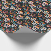 Colorful Sugar Skulls Cadeaupapier (Hoek)