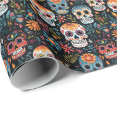 Colorful Sugar Skulls Cadeaupapier (Rol Hoek)