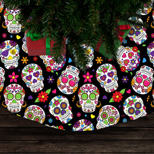 Colorful Sugar Skulls gevlekt Kerstboom Rok