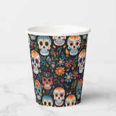 Colorful Sugar Skulls Papieren Bekers (Achterkant)