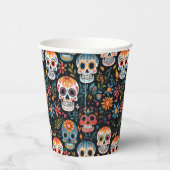 Colorful Sugar Skulls Papieren Bekers (Rechts)