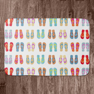 Colorful Summer Beach Teenslippers Bath Mat