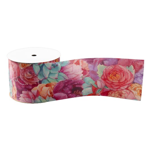 Colorful Summer bouquet Grosgrain Lint (Spoel)