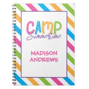 Colorful Summer Camp Personalized Journal Notitieb Notitieboek