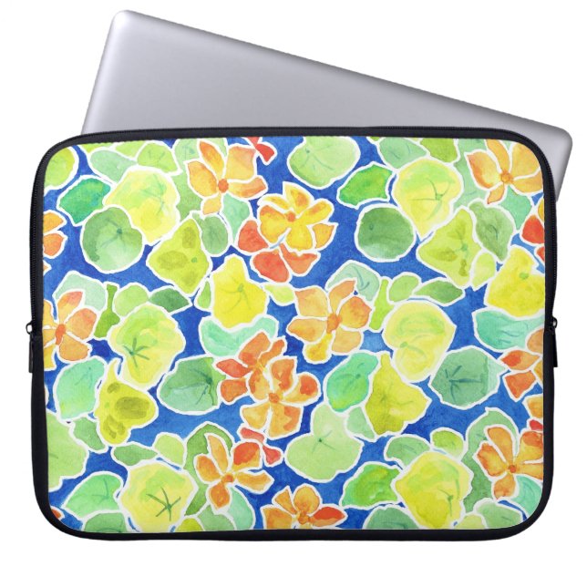 Colorful Summer Flowers Laptop Sleeve (Voorkant)