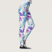 Colorful Summer Flowers Patroon Leggings (Rechts)