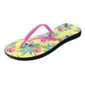 Colorful Summer Flowers, Yellow Teenslippers (Schuin)