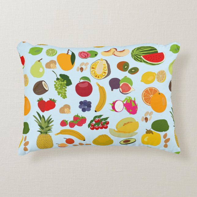 Colorful Summer Fruit Pattern Accent Kussen (Voorkant)