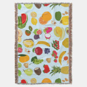 Colorful Summer Fruit Pattern Deken (Voorkant Verticaal)