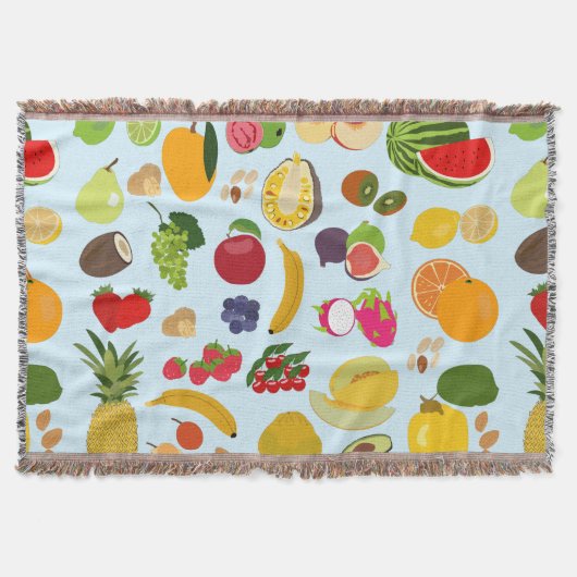 Colorful Summer Fruit Pattern Deken (Voorkant)