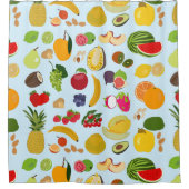 Colorful Summer Fruit Pattern Douchegordijn (Voorkant)
