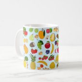 Colorful Summer Fruit Pattern Koffiemok (Voorkant links)