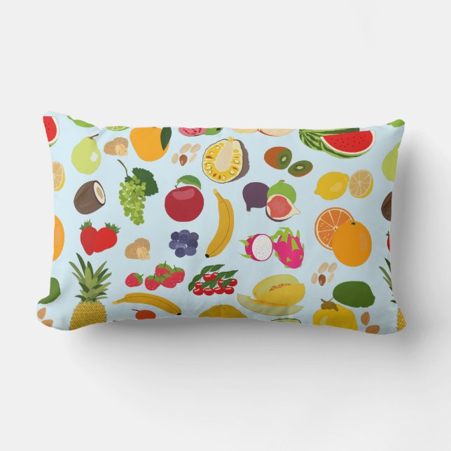 Colorful Summer Fruit Pattern Kussen (Voorkant)