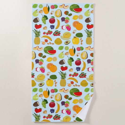 Colorful Summer Fruit Pattern Strandlaken (Voorkant)