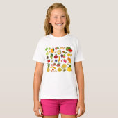 Colorful Summer Fruit Pattern T-shirt (Voorkant volledig)