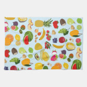 Colorful Summer Fruit Pattern Theedoek (Horizontaal)