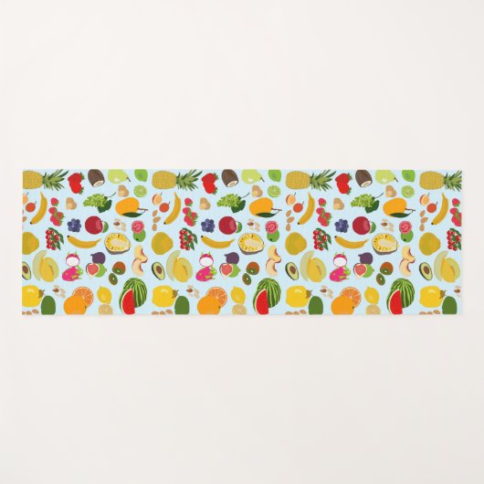 Colorful Summer Fruit Pattern Yogamat (Voorkant (horizontaal))