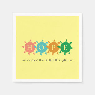 Colorful Summer Fun Sun MONOGRAM Servet