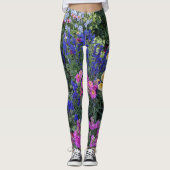 Colorful Summer Garden Floral Leggings (Voorkant)