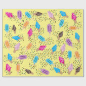 Colorful Summer Ice Cream Pattern Cadeaupapier (Vlak)