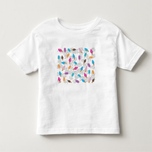 Colorful Summer Ice Cream Pattern Kinder Shirts (Voorkant)