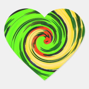 Colorful Summer l Love Wave Colors Hart Sticker