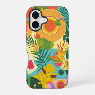Colorful Summer Pattern iPhone 16 Hoesje