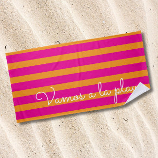 Colorful Summer Pink Orange Text  Strandlaken