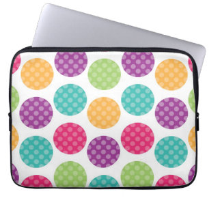 Colorful Summer Stippen Pattern Laptop Sleeve