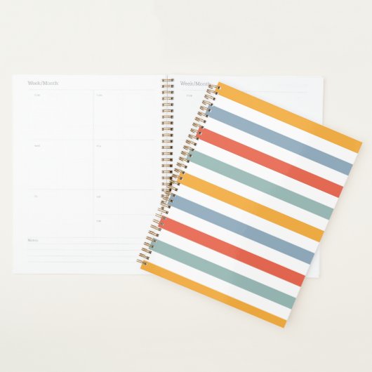 Colorful Summer Surf Aesthetic Horizontal Lines Bo (Devant avec enveloppe)