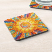 Colorful Sun Bier Onderzetter (Linkerzijde)