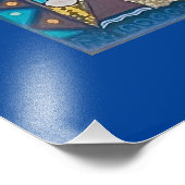 Colorful Sun Huichol Art Foto Afdruk (Hoek)