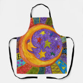 Colorful Sun, Moon en Stars Schort (Voorkant)