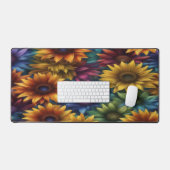 Colorful Sunflowers - Desk Mat (Keyboard & Muis)