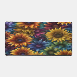 Colorful Sunflowers - Desk Mat