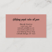 Colorful Sunrise Yoga Instructor Visitekaartje (Achterkant)